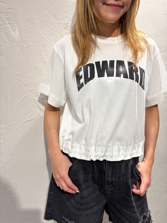 Drawstring Text Top