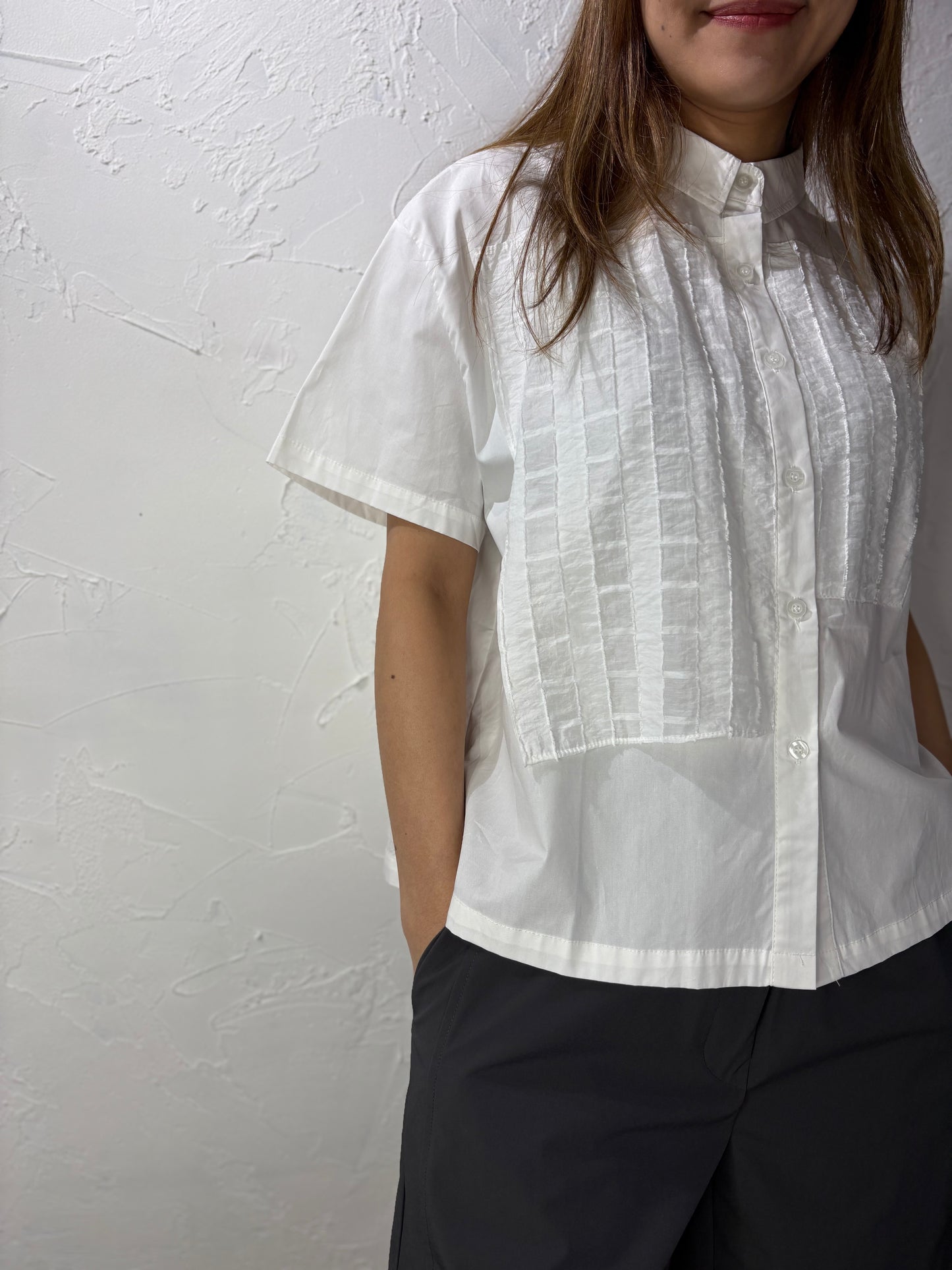 Plain Pleated Shirt