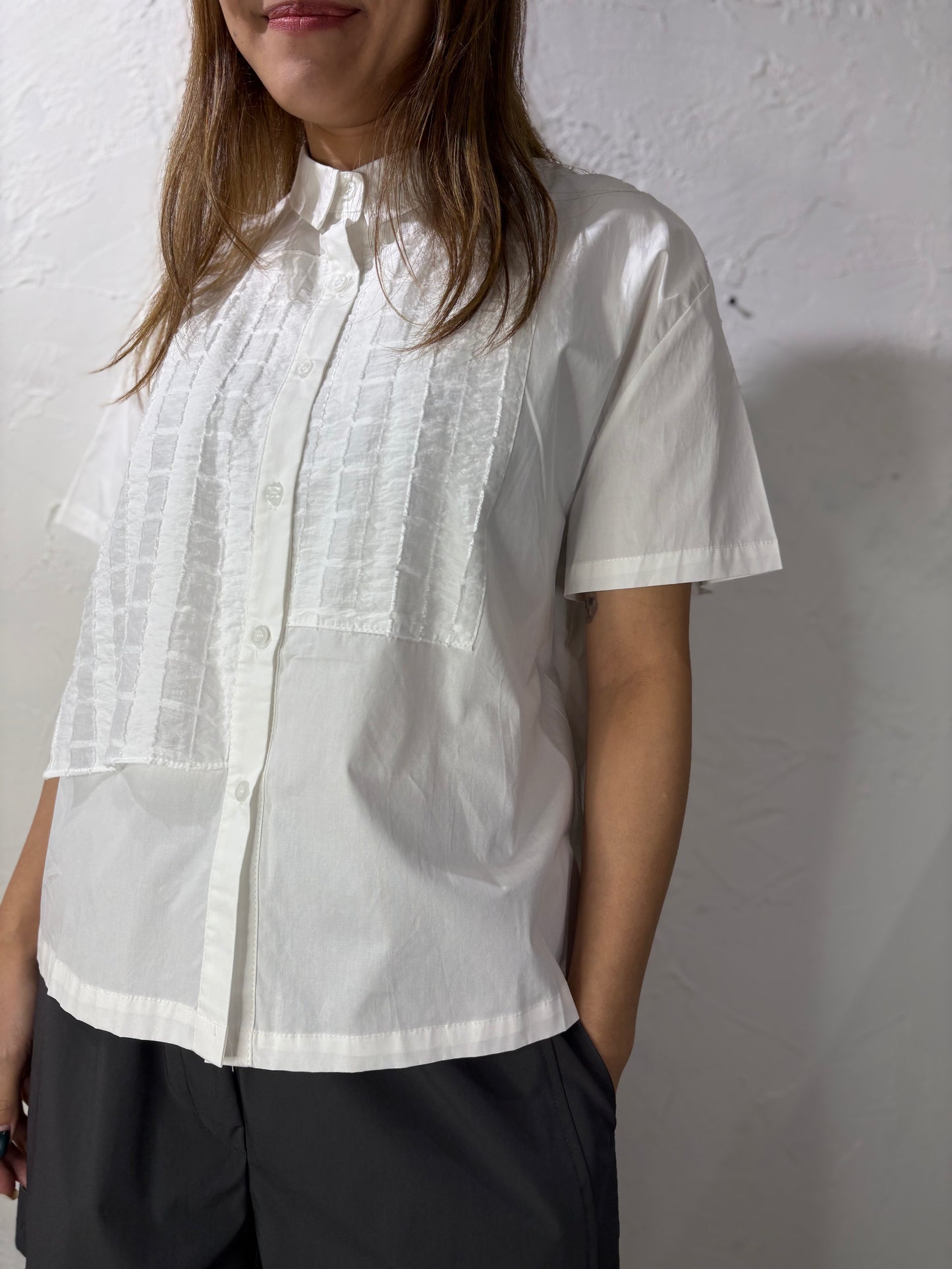 Plain Pleated Shirt