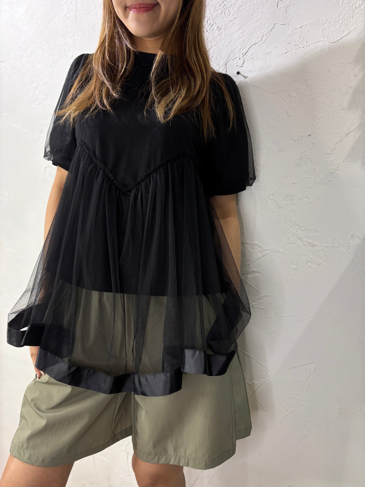 Lace Plain T-shirt