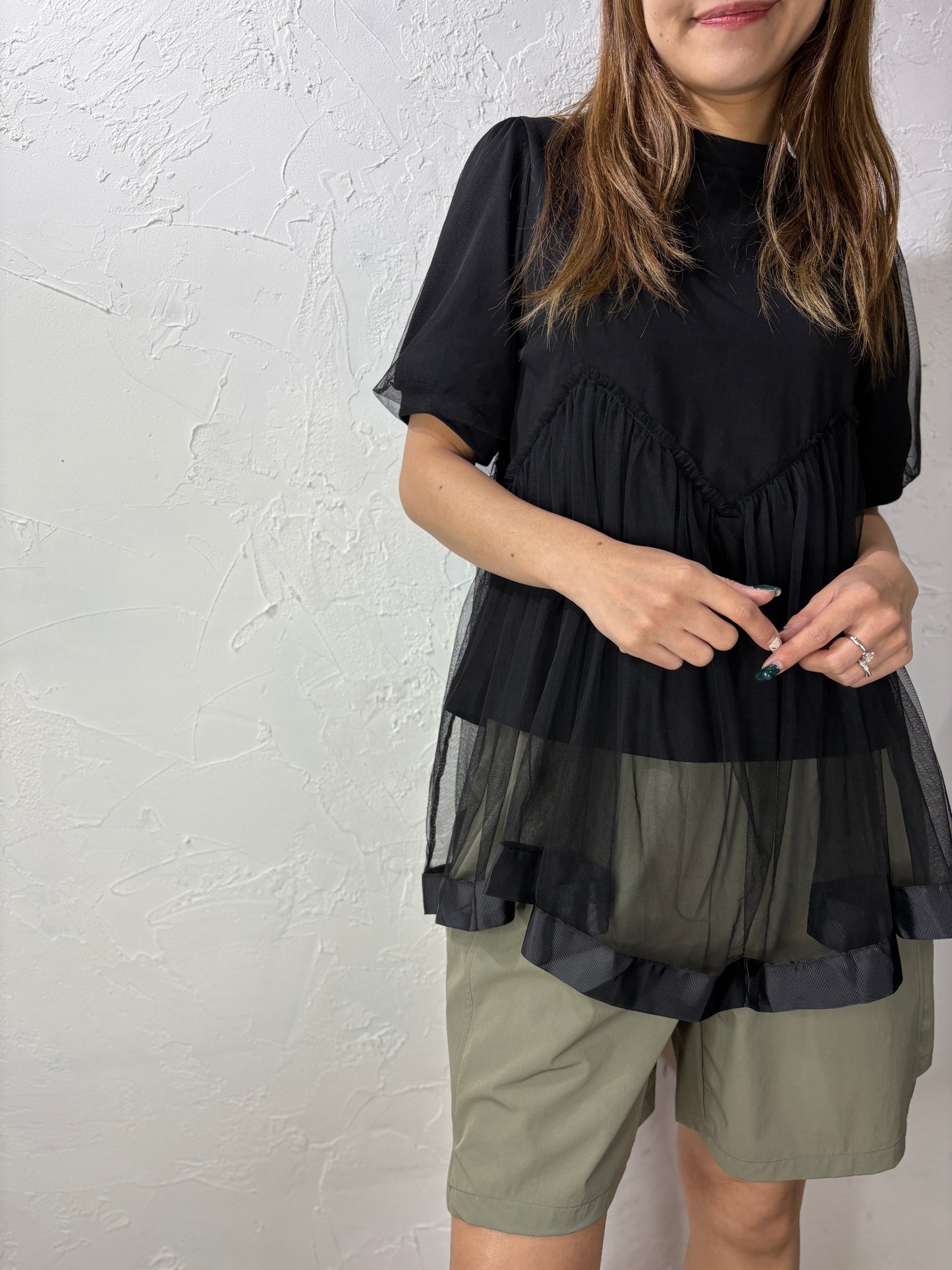 Lace Plain T-shirt