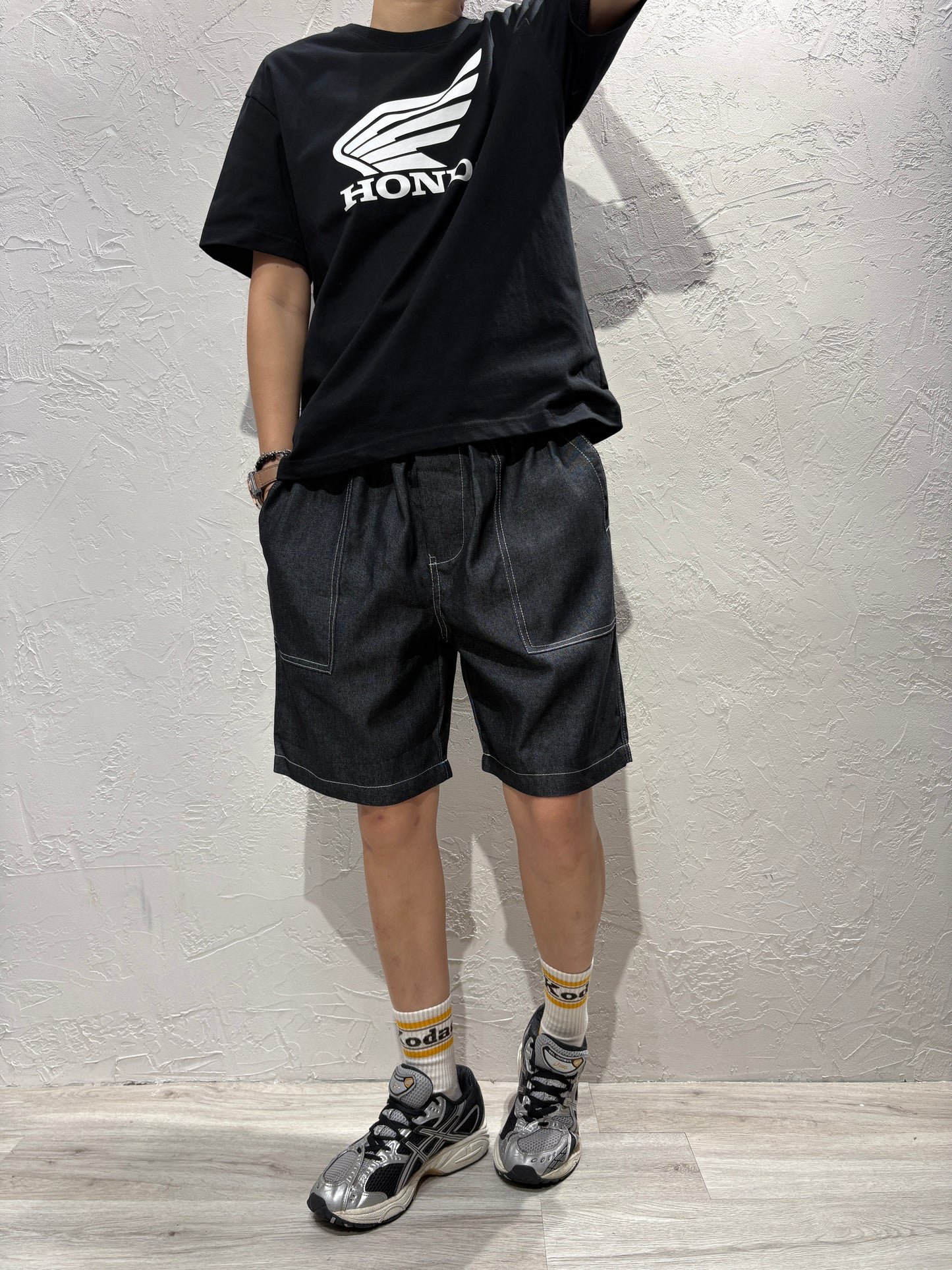 Denim Line Shorts