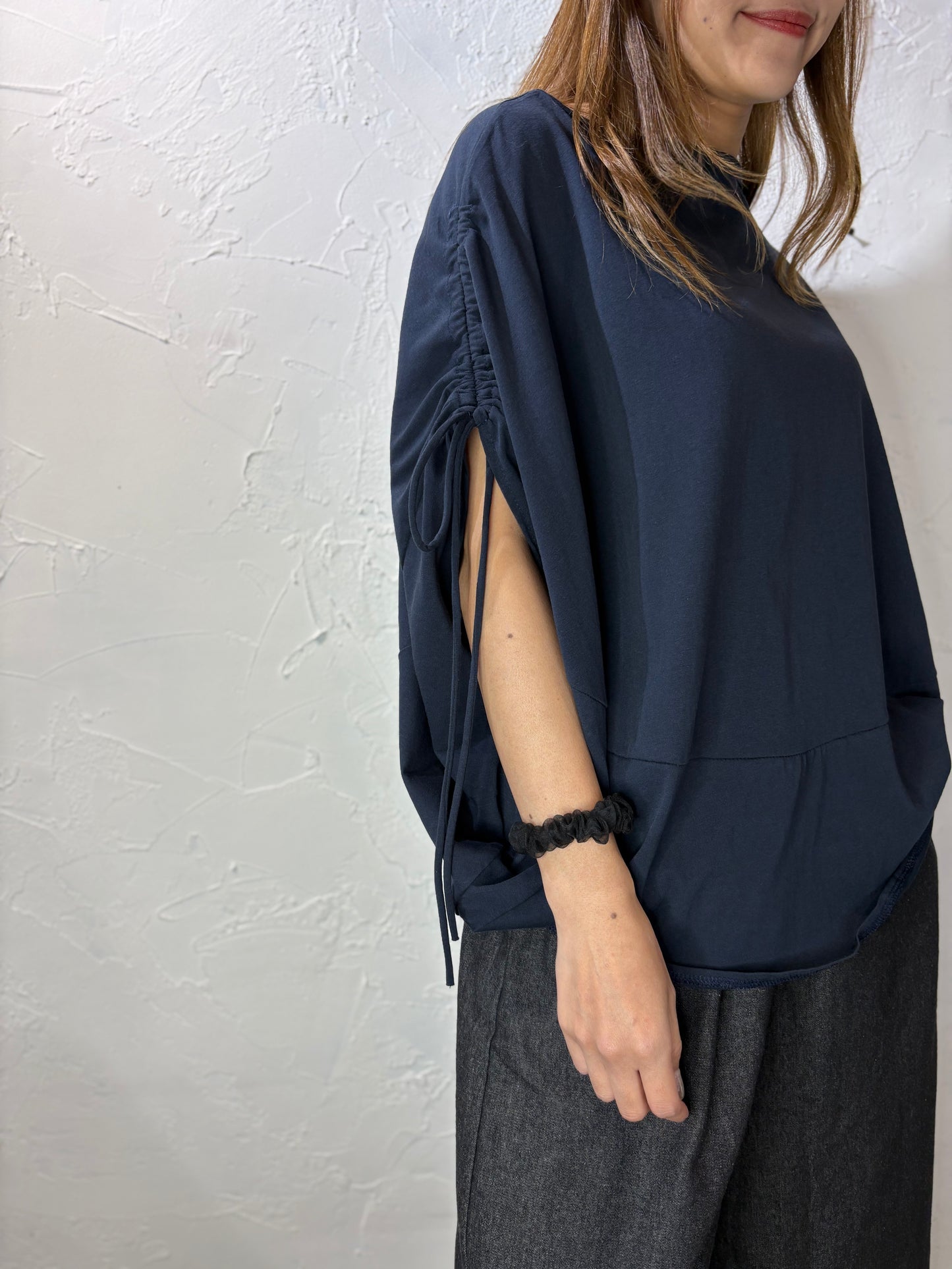 Ribbon Bat Sleeves Top