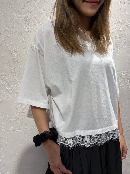 Lace V Collar Top