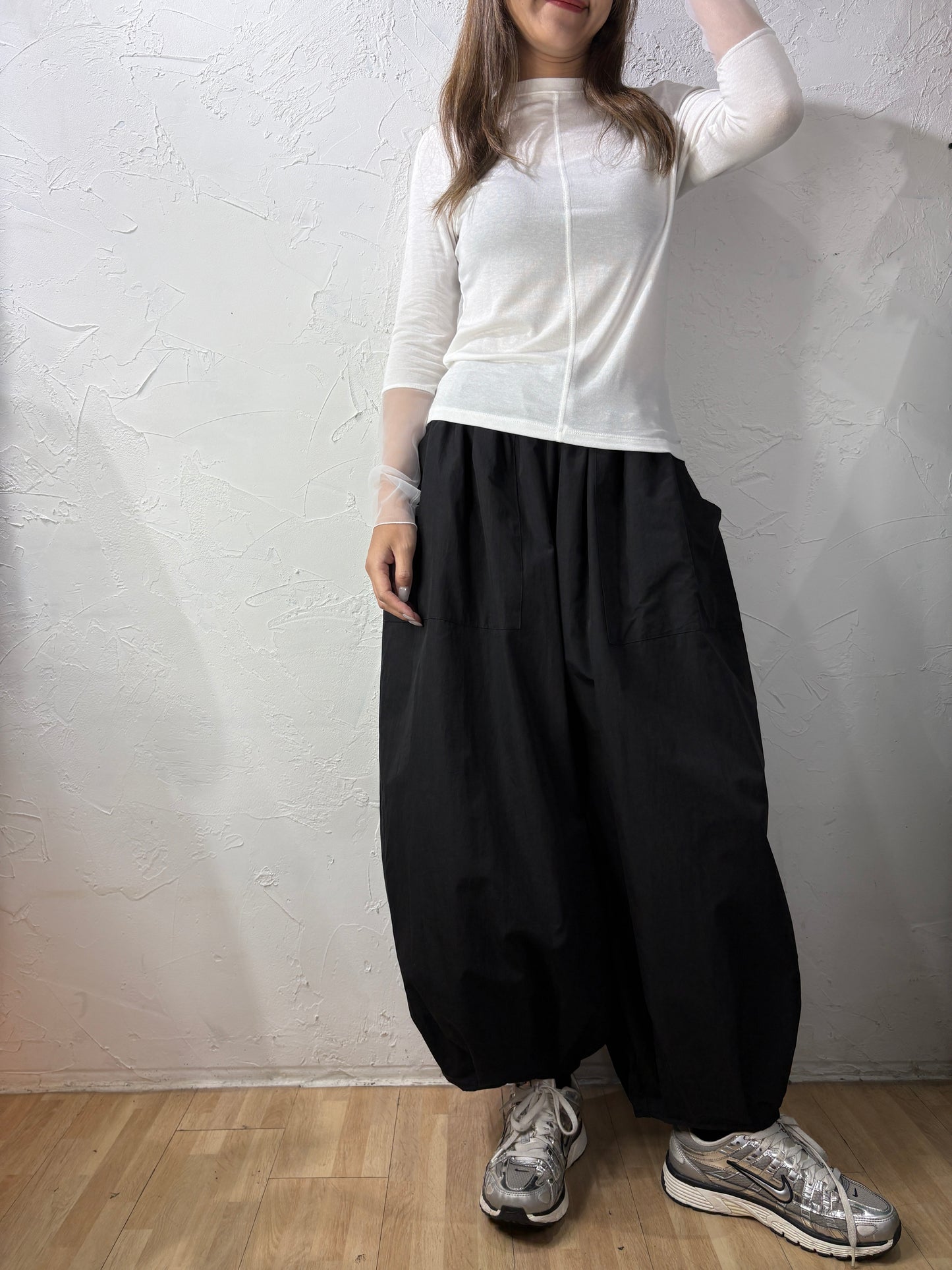 Bubble Wide Legs Pants