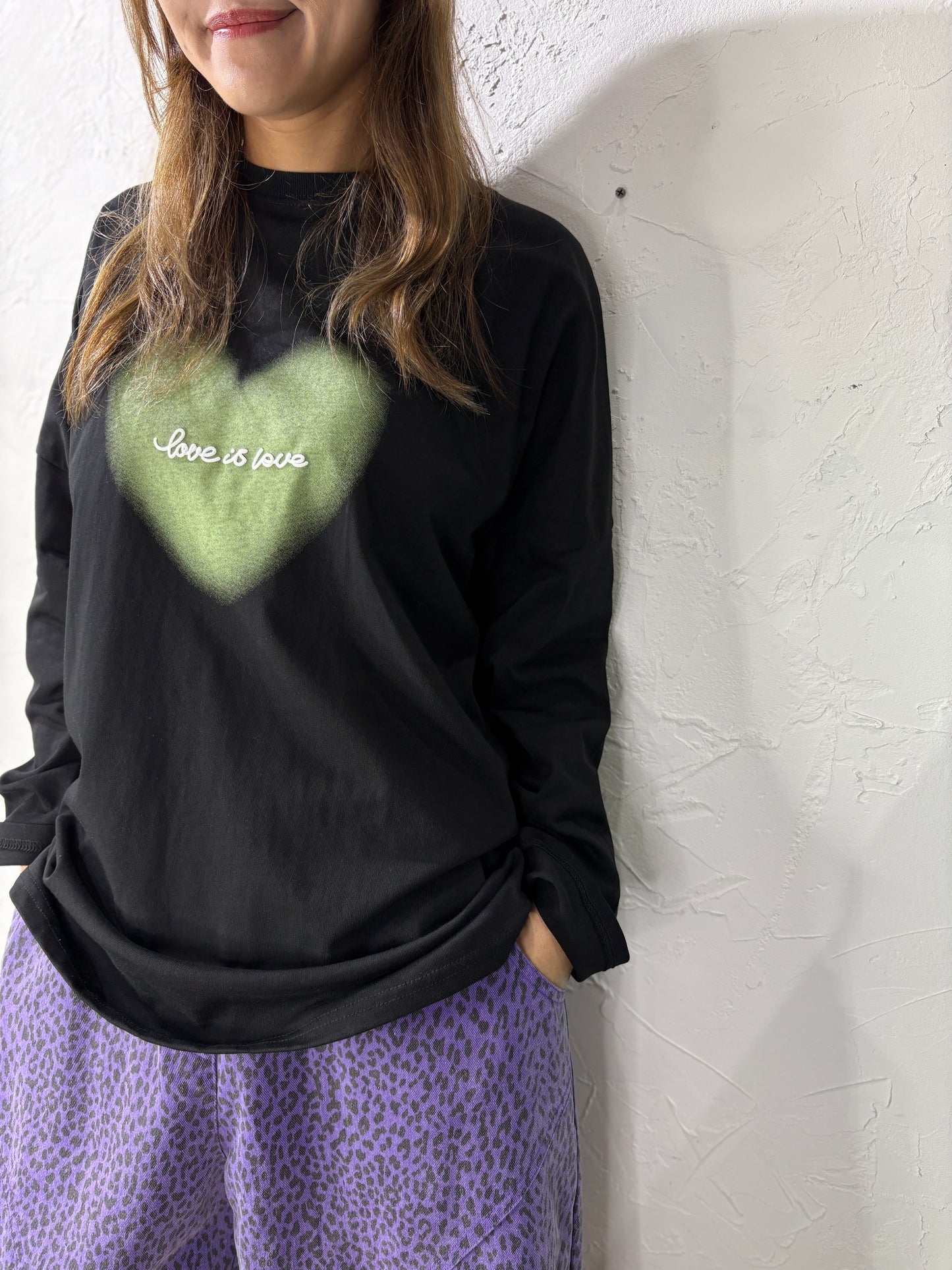 Heart-shaped Long T-shirt