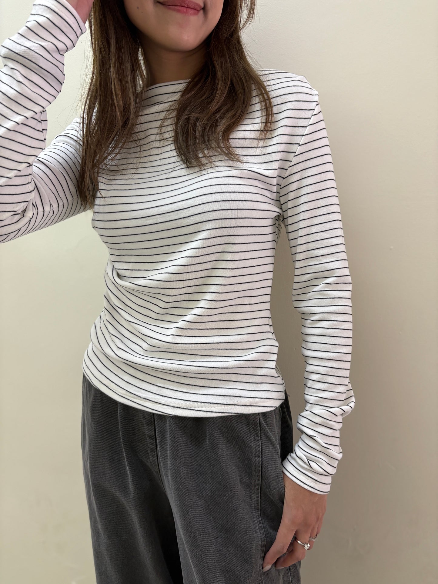 Stripes Long Sleeves Top