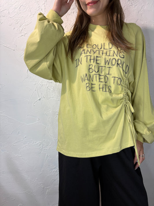 Ribbon Long Sleeves Top