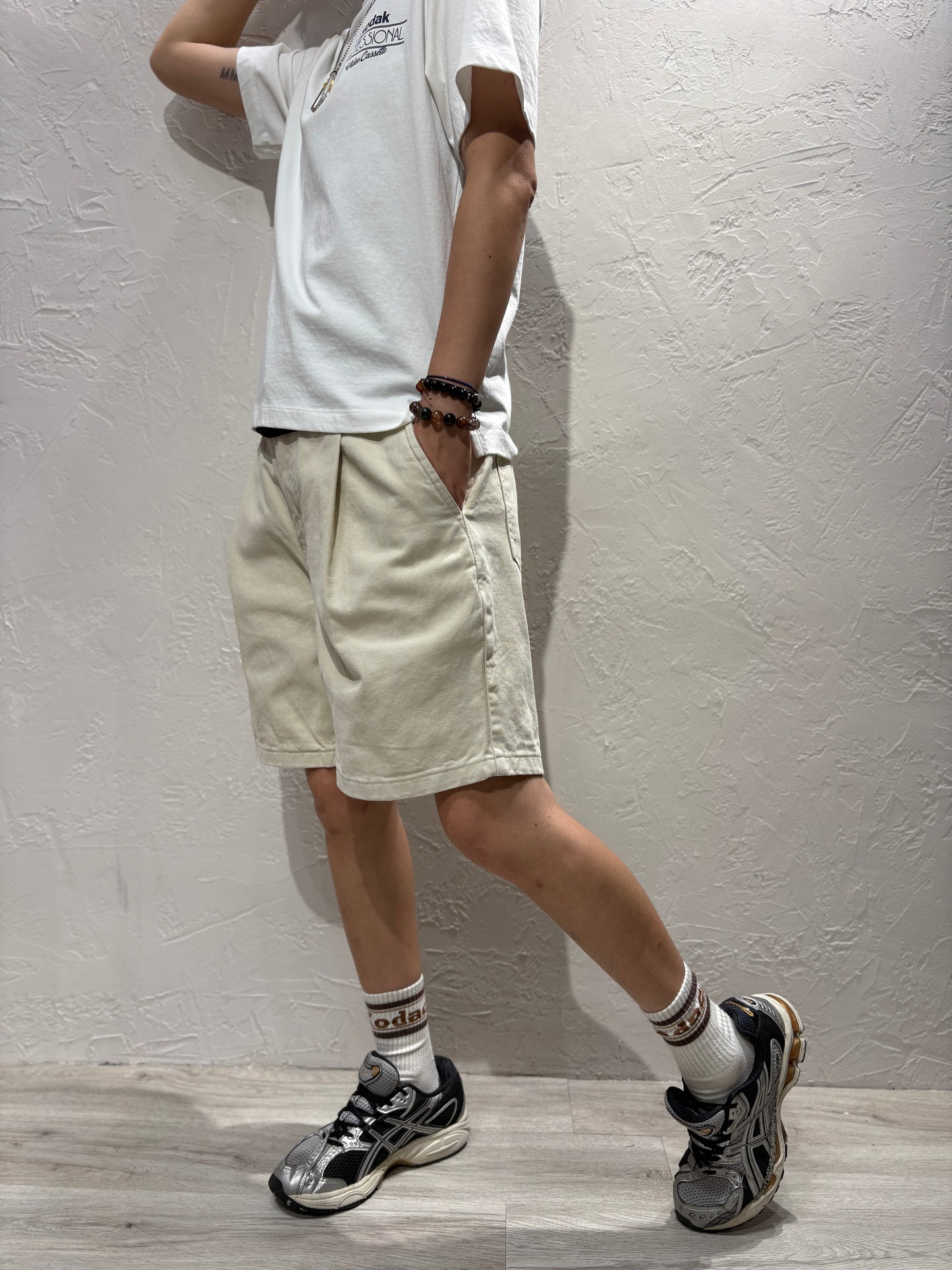 Zip Denim Shorts