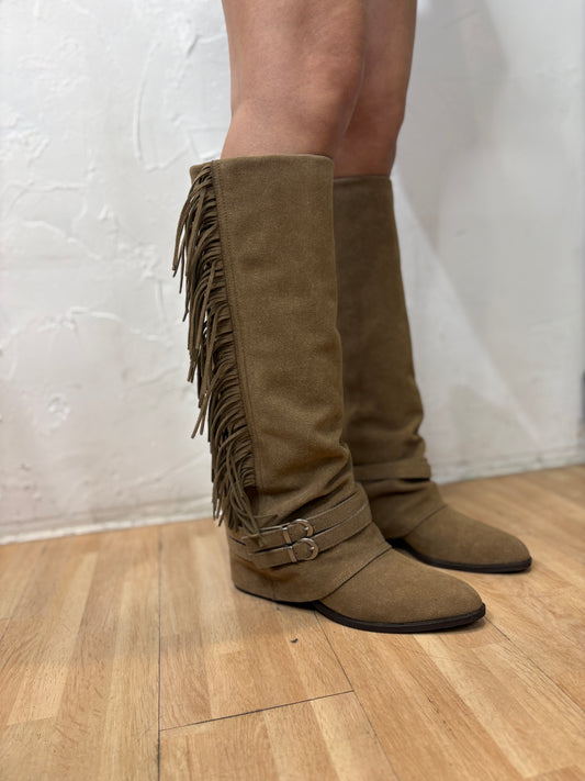 Cowhide Long Boots