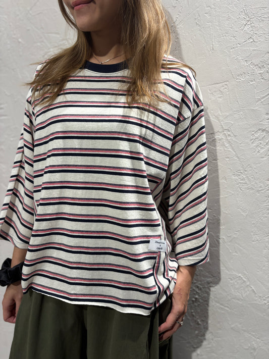 Stripes Mid-sleeves Top