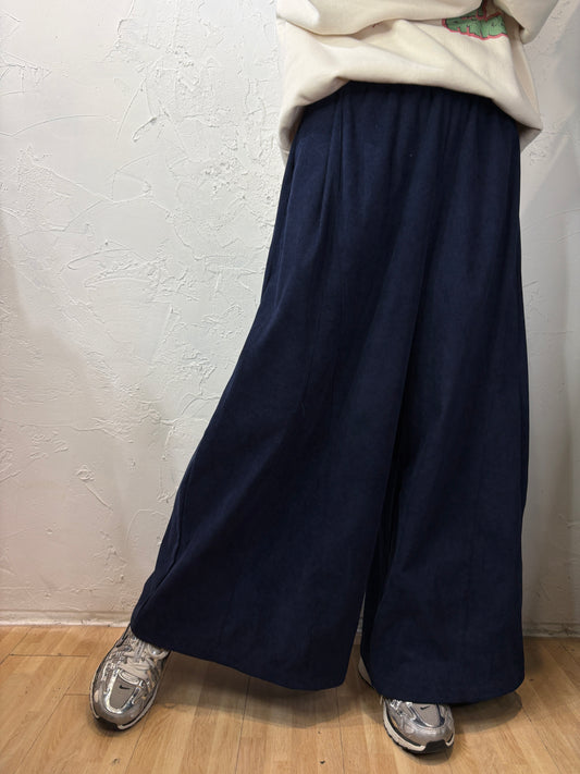 Corduroy Skirt-like Pants