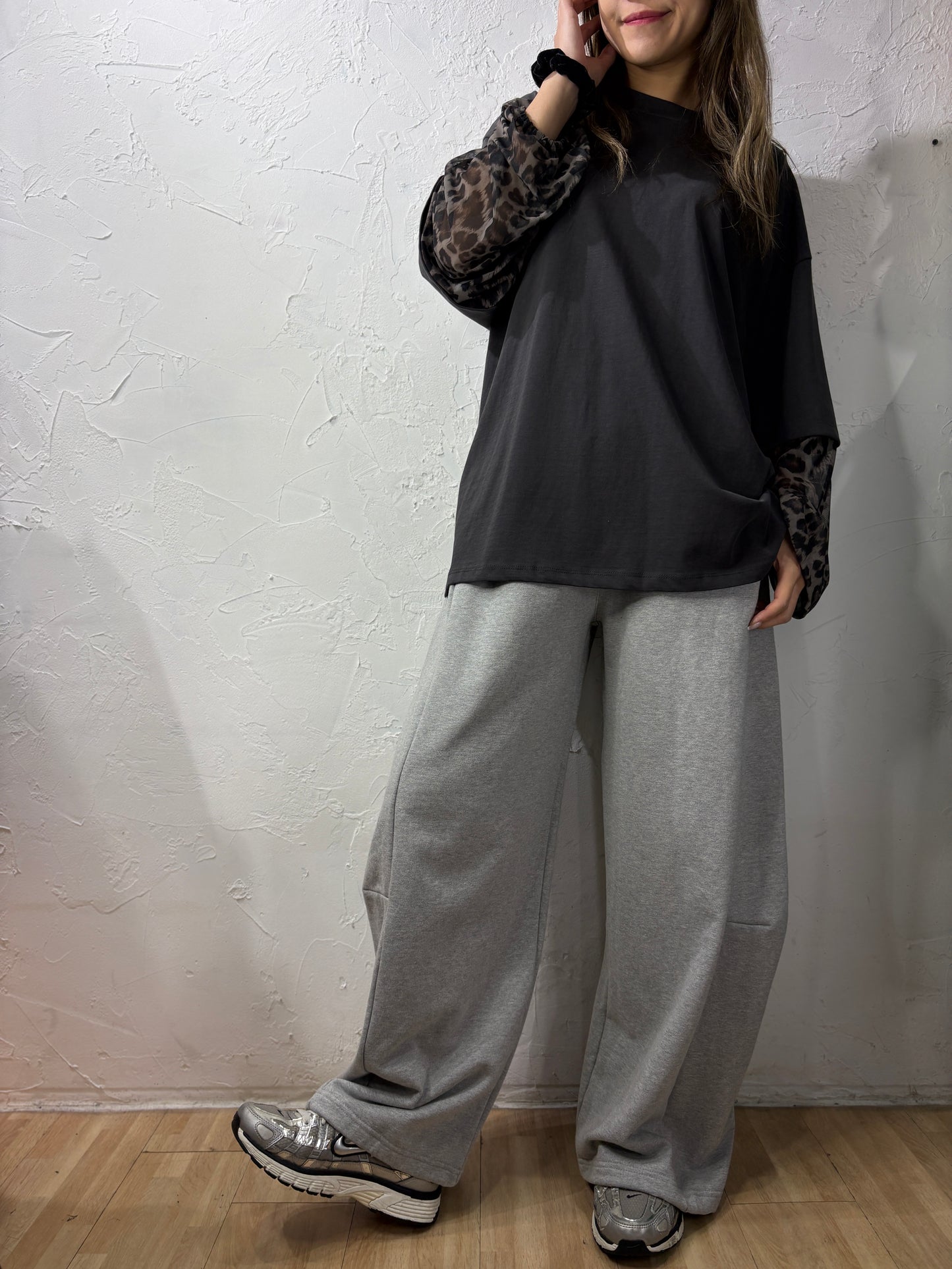 Leopard Print Sleeves Top