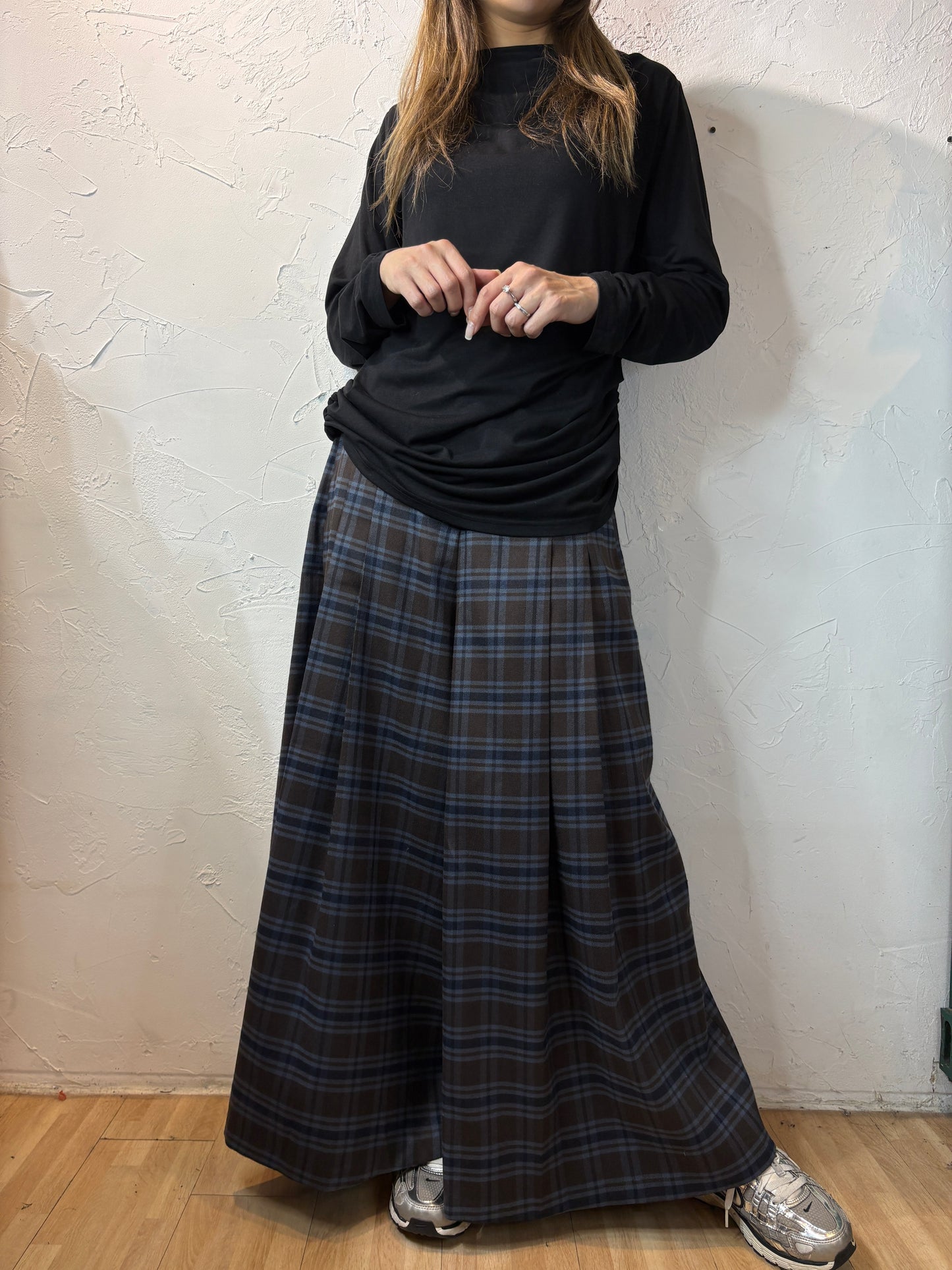 Checkered Wide Pants