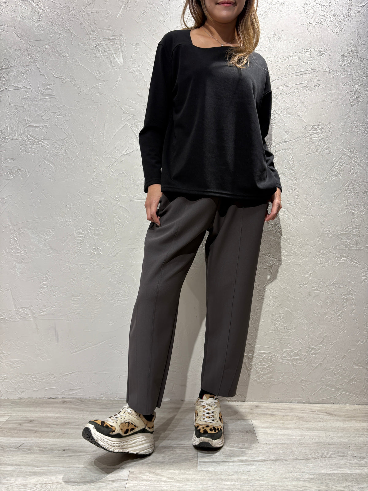 Slant Collar Top