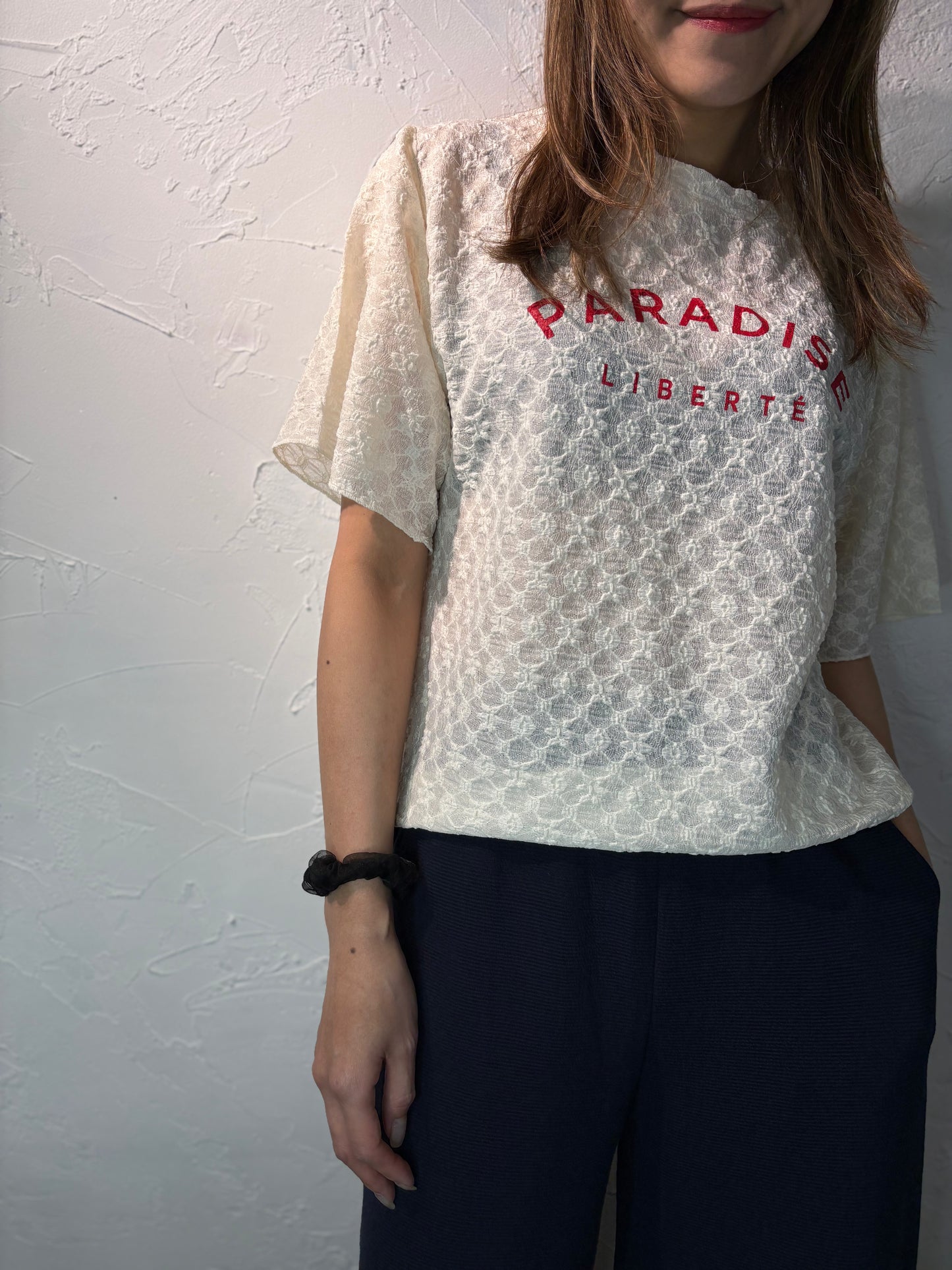 Wrinkle Text Top