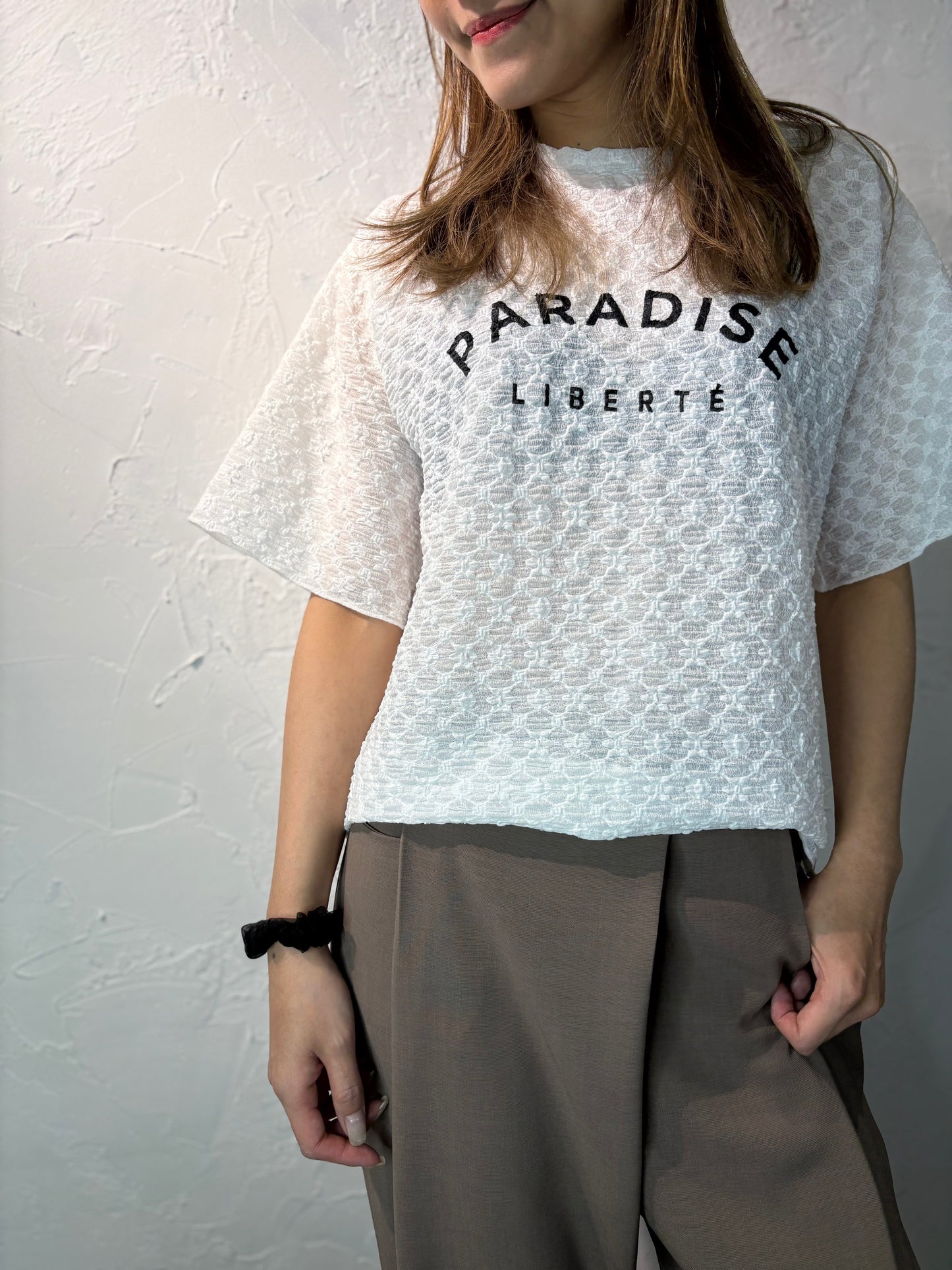 Wrinkle Text Top