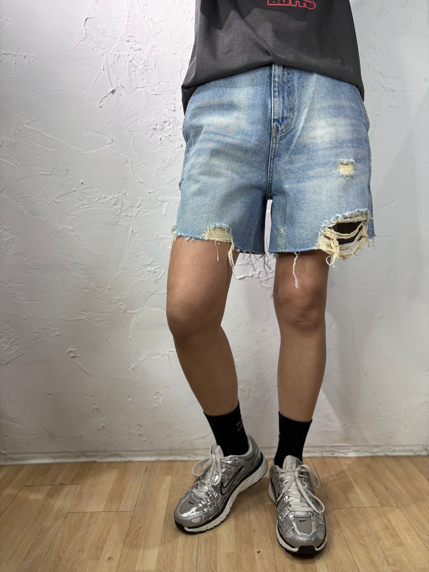 Broken Denim Shorts