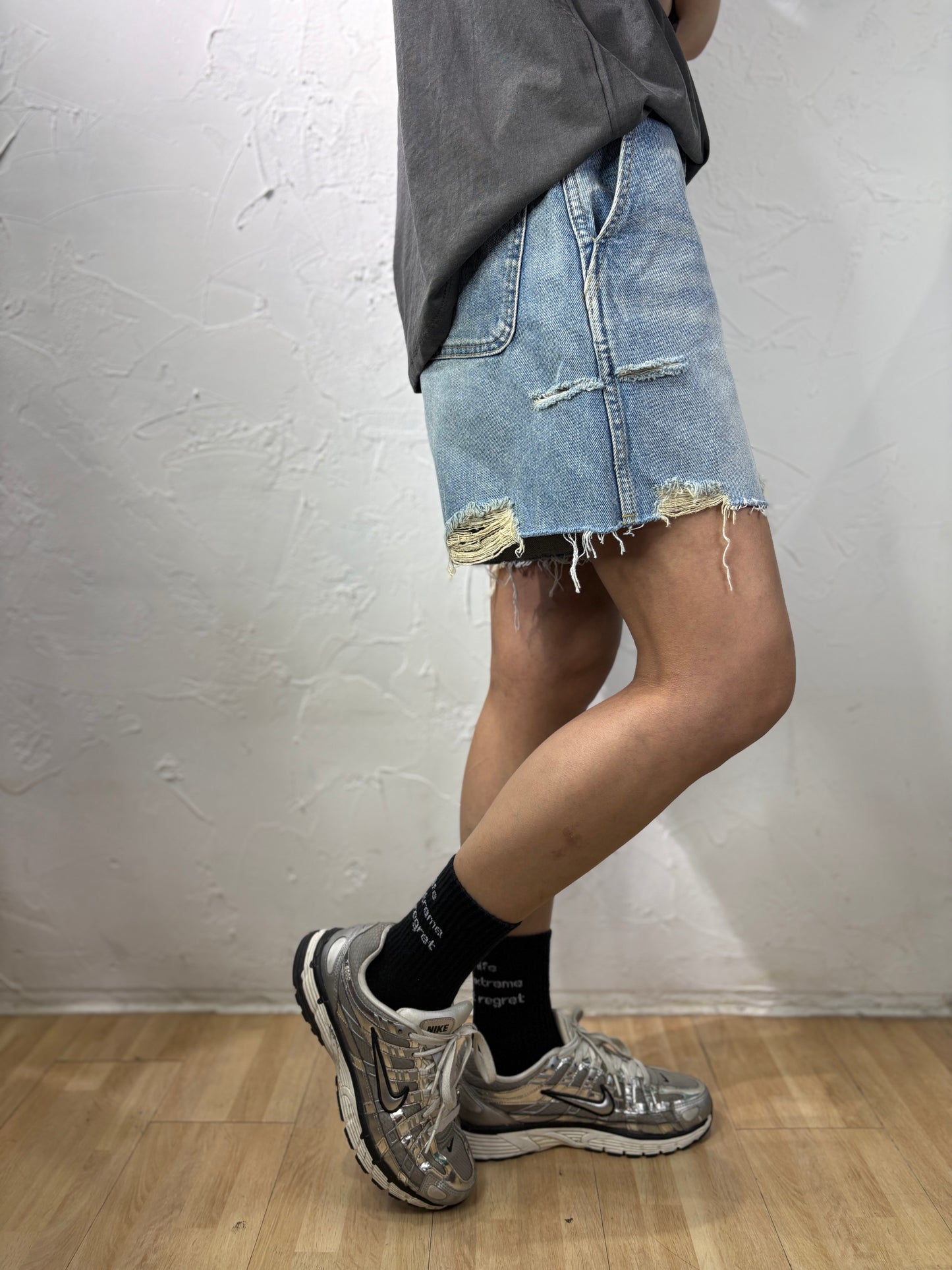 Broken Denim Shorts