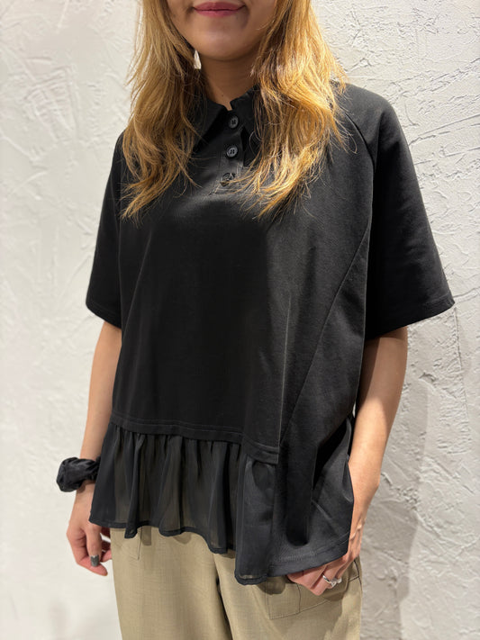 Polo Lace Ruffle Top