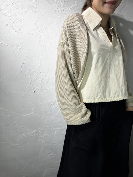 Mixed Material Shirt