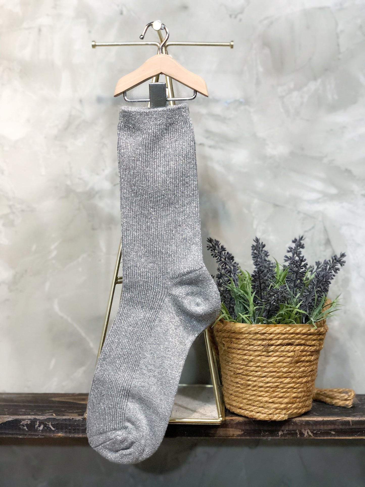 Silver Shine Socks