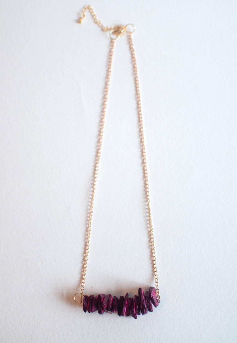 Purple Stone Necklace - sanwaitsai
