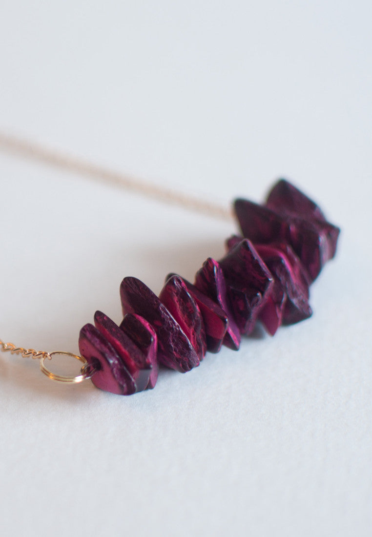 Purple Stone Necklace - sanwaitsai