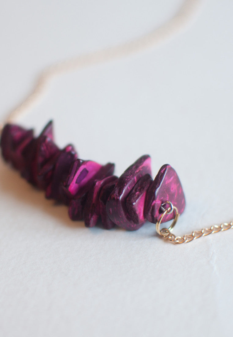 Purple Stone Necklace - sanwaitsai
