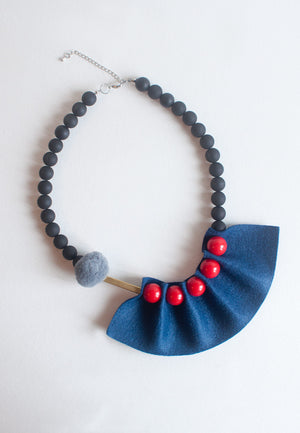 Blue & Red Necklace - sanwaitsai
