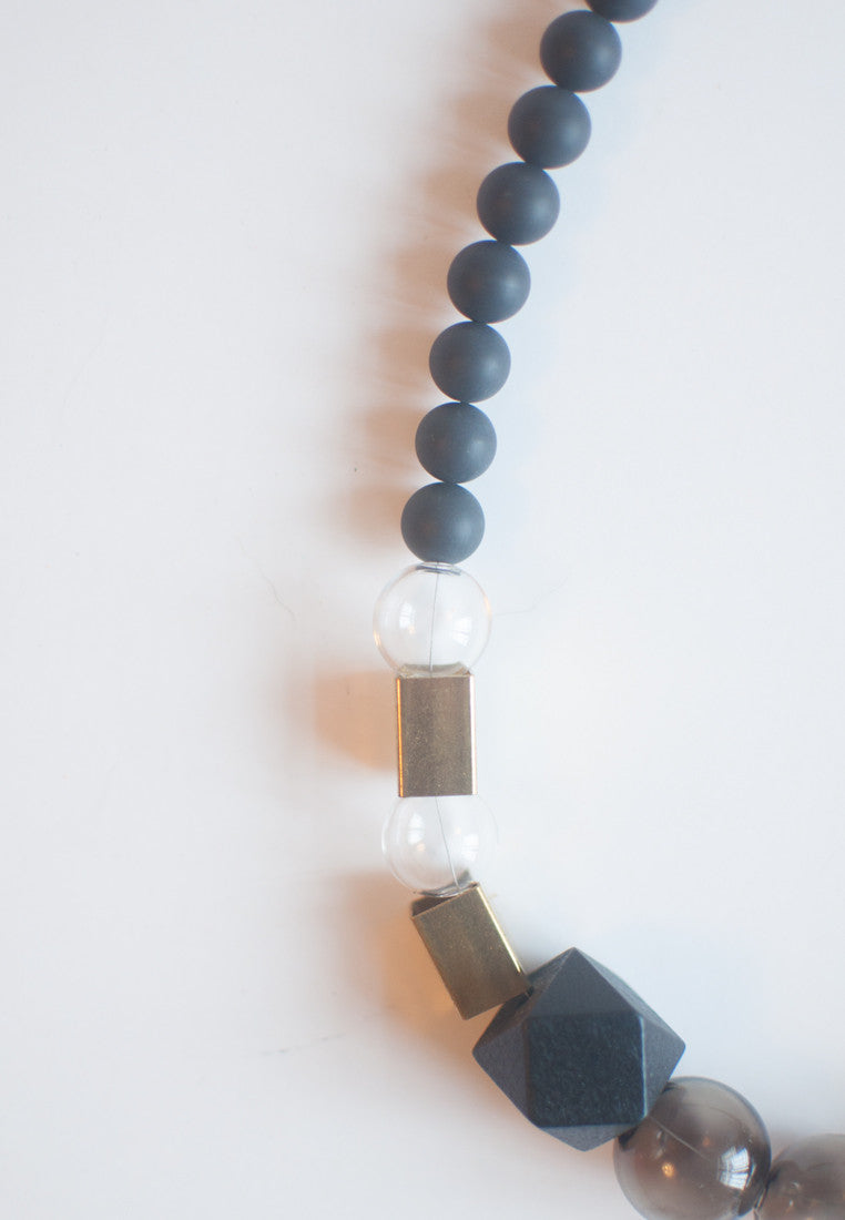 Black Glass Necklace - sanwaitsai