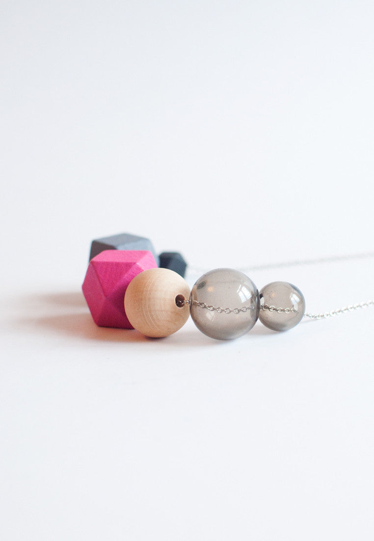 Glass Beads Necklace - sanwaitsai