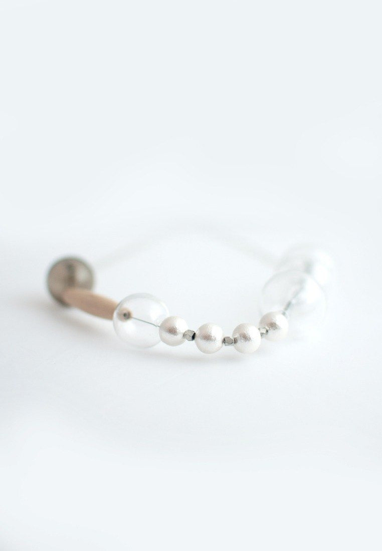 Cotton Pearl Wood Necklace - sanwaitsai