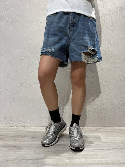 Broken Denim Shorts