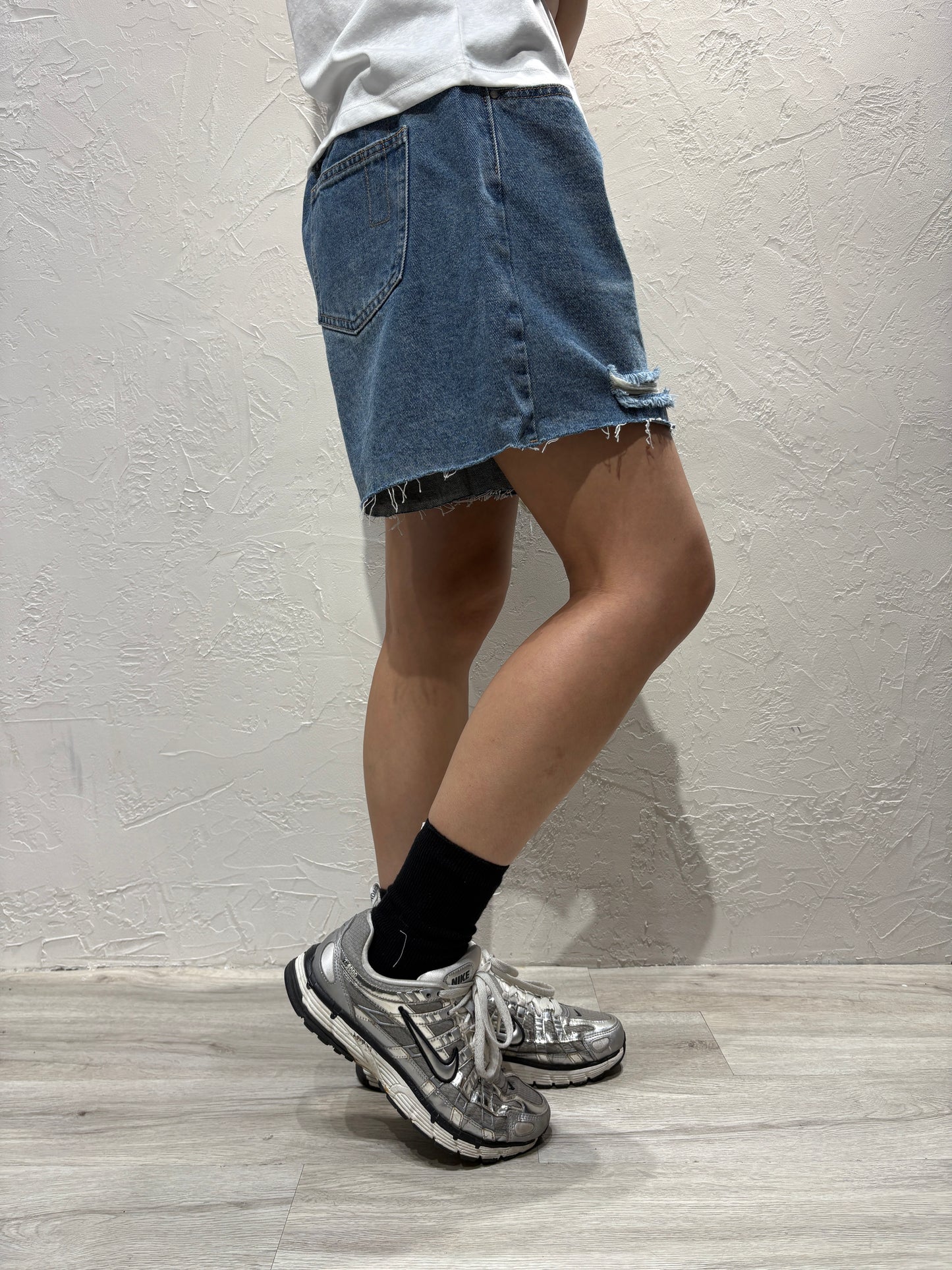 Broken Denim Shorts