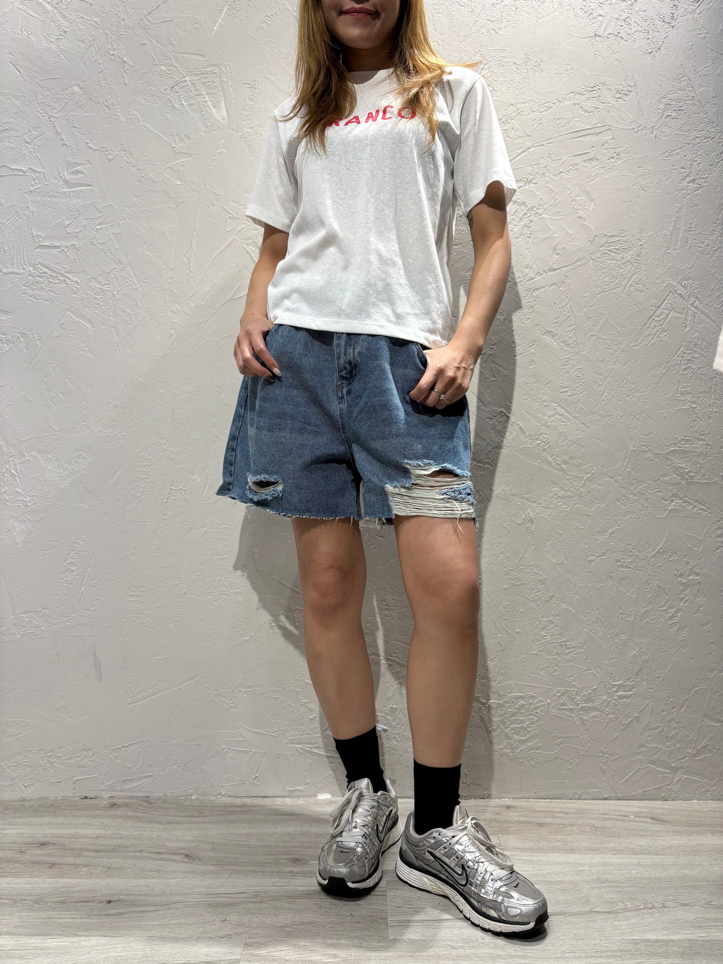 Broken Denim Shorts
