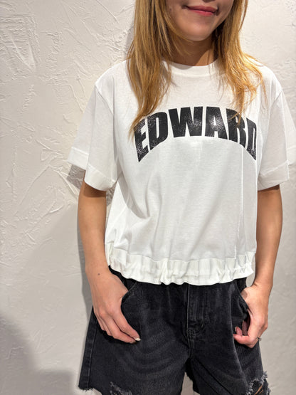 Drawstring Text Top