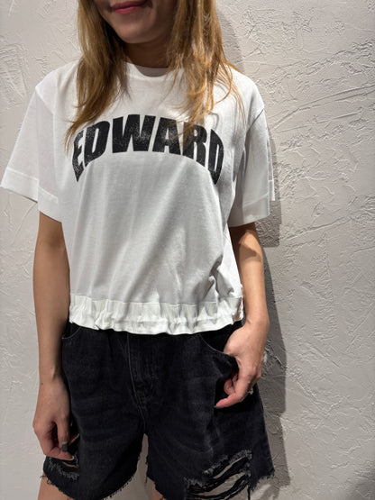 Drawstring Text Top