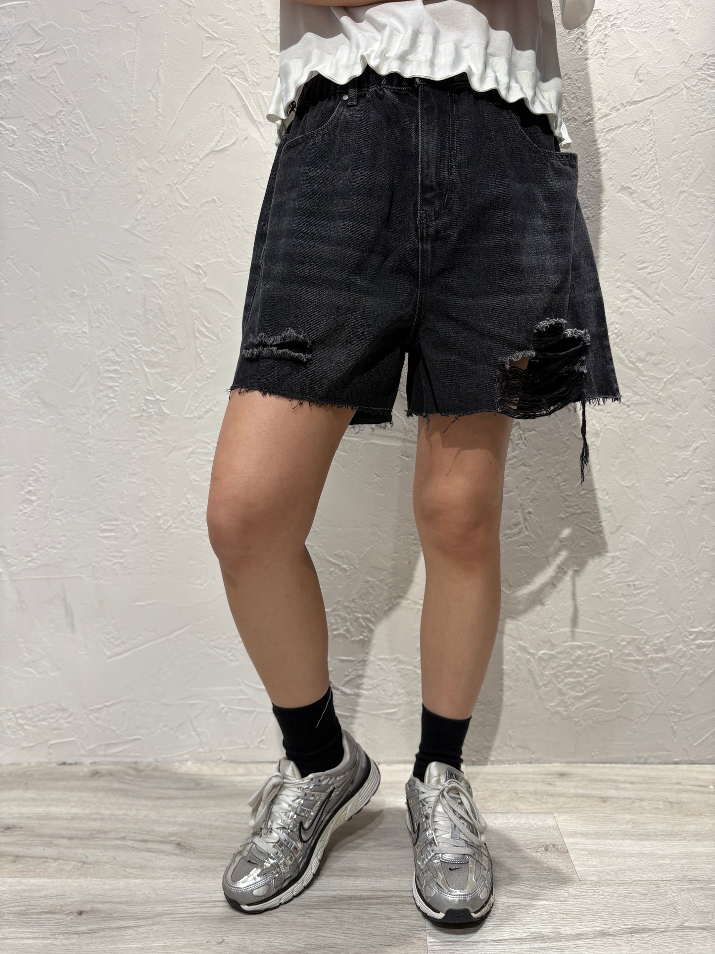 Broken Denim Shorts