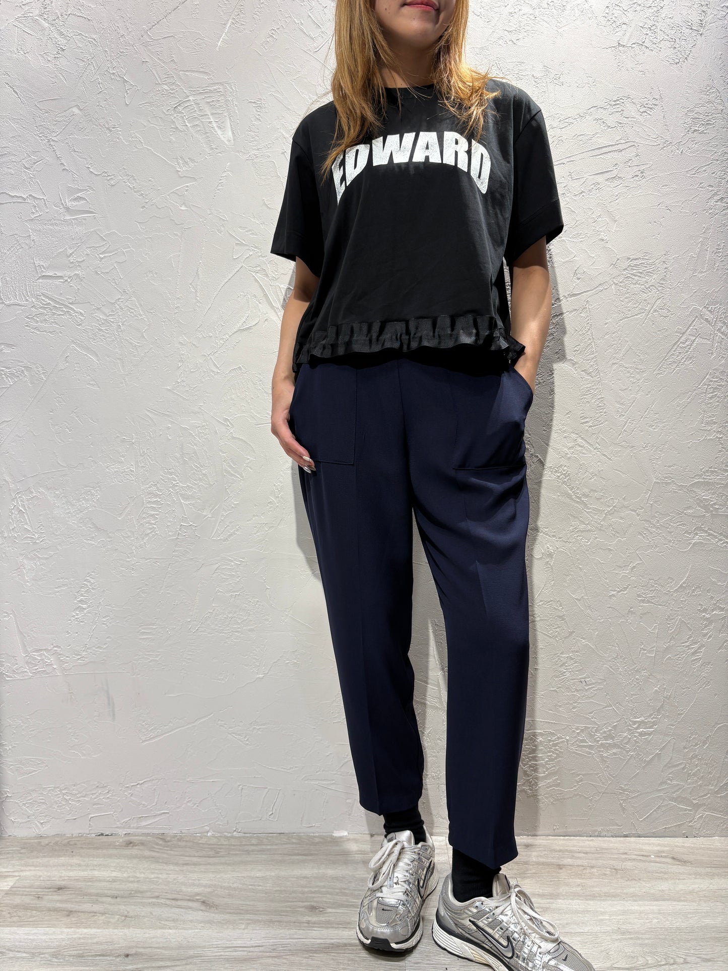 Drawstring Text Top