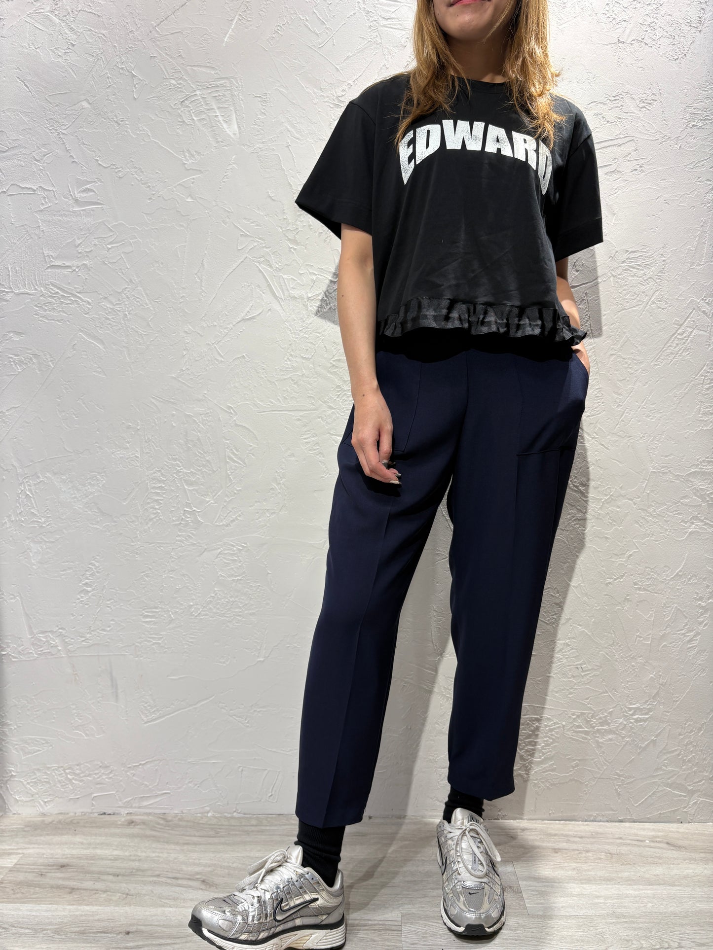 Drawstring Text Top