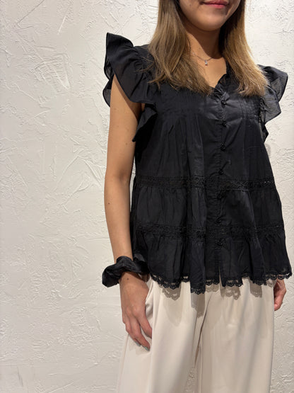 Ruffle Vest Shirt