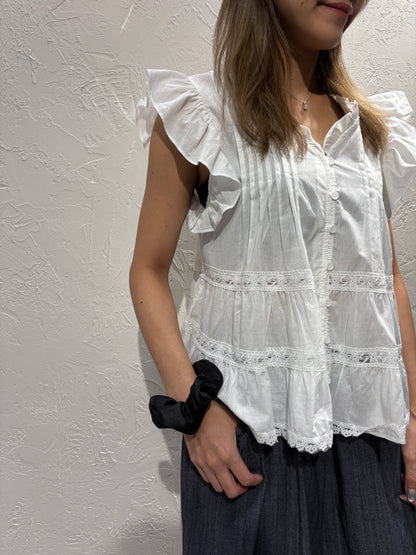 Ruffle Vest Shirt