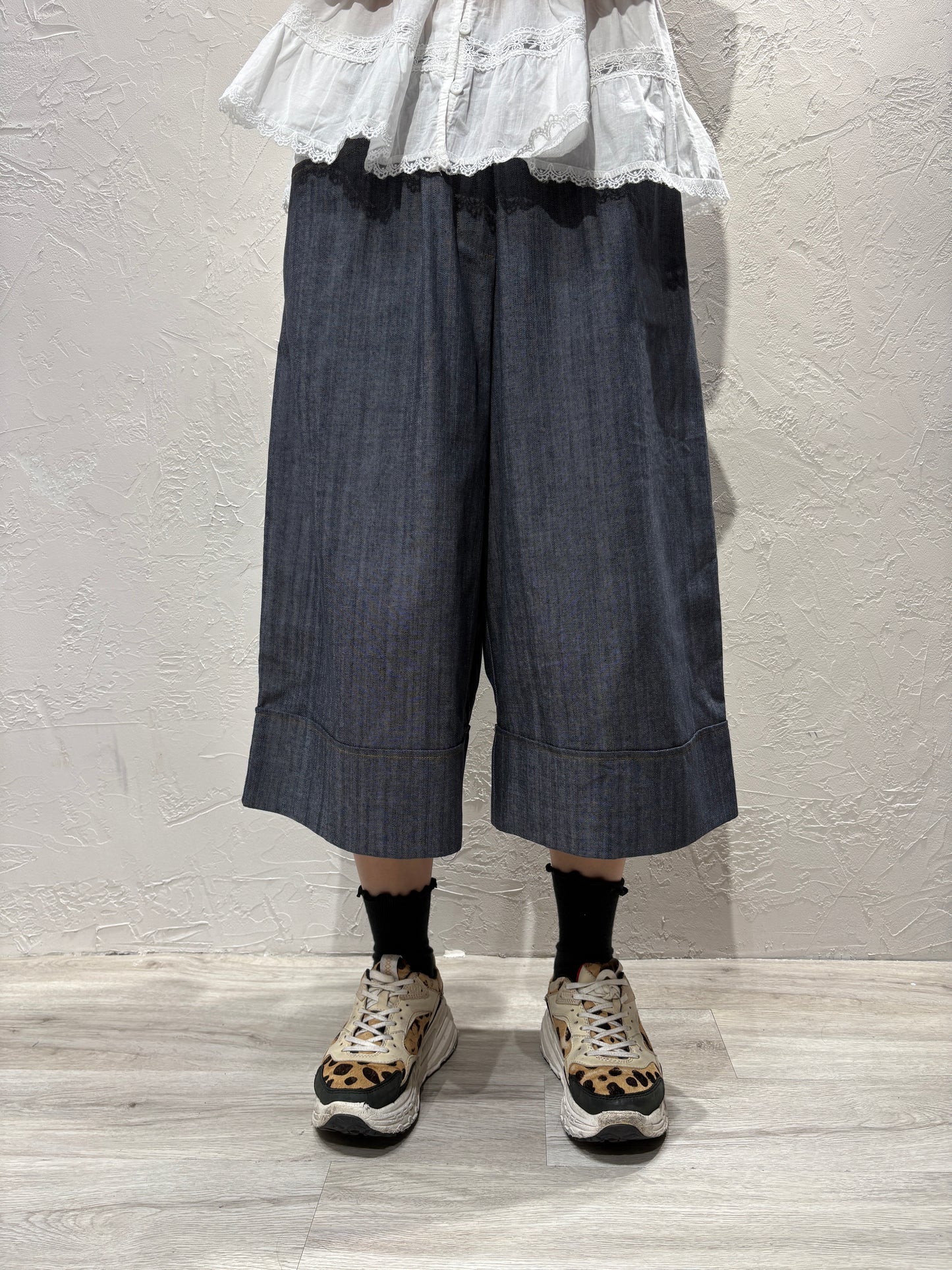 Denim Knee Shorts