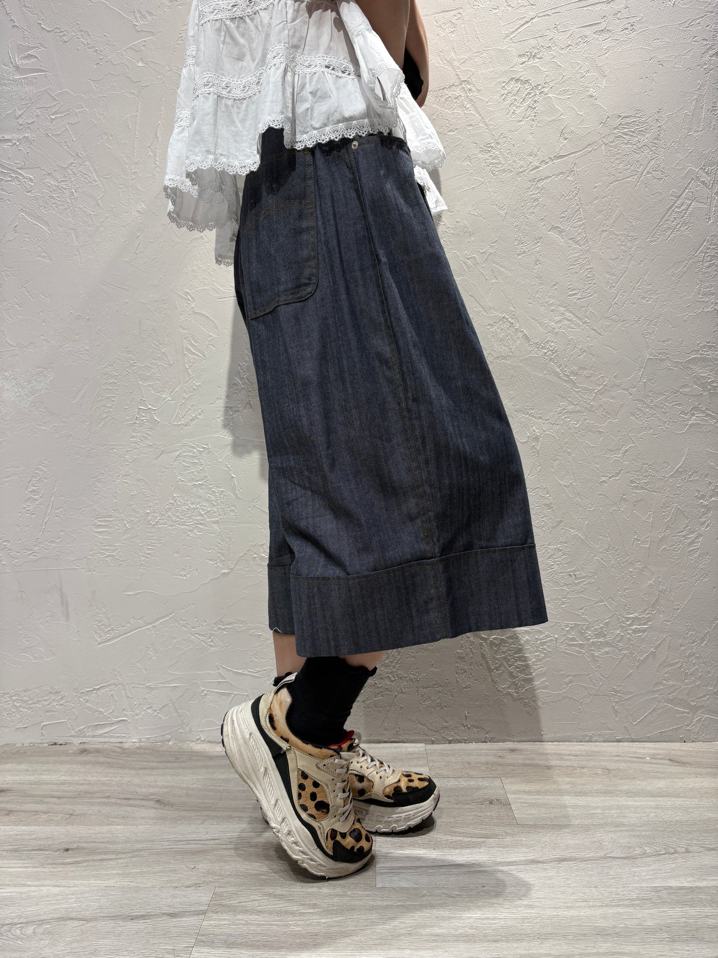 Denim Knee Shorts