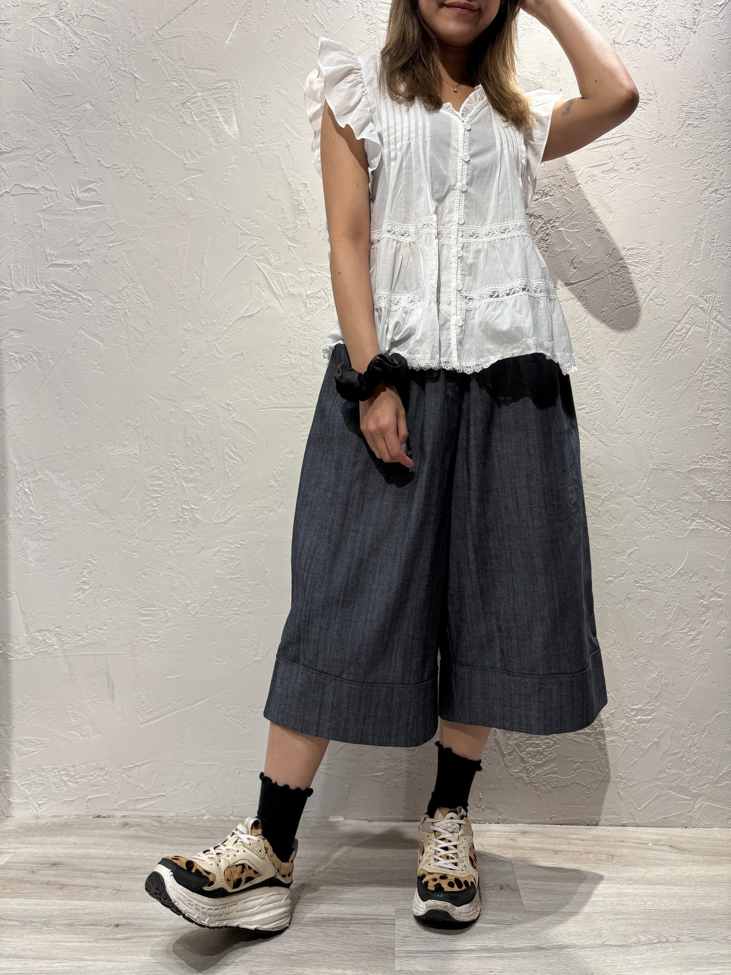 Denim Knee Shorts