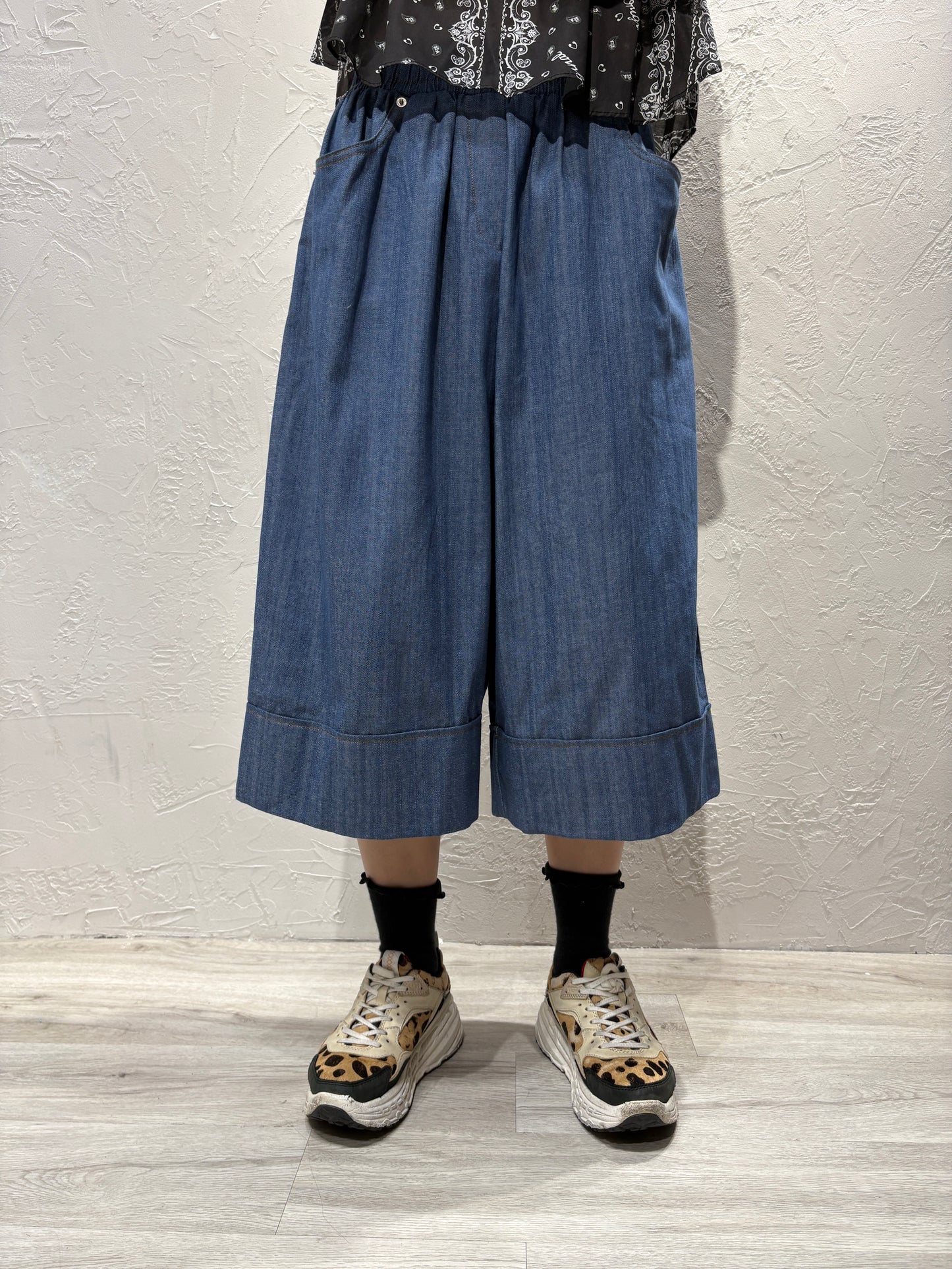 Denim Knee Shorts