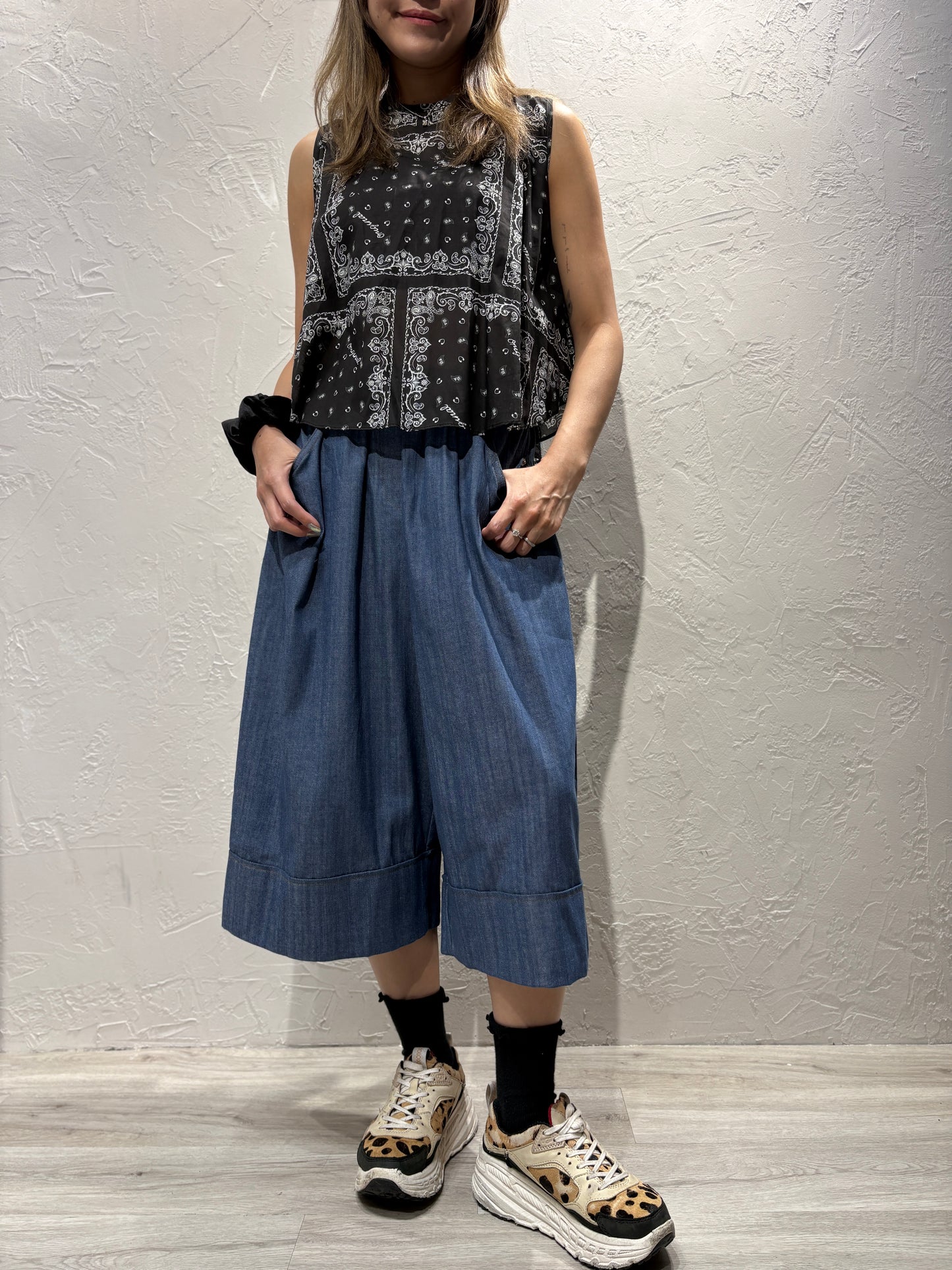 Denim Knee Shorts
