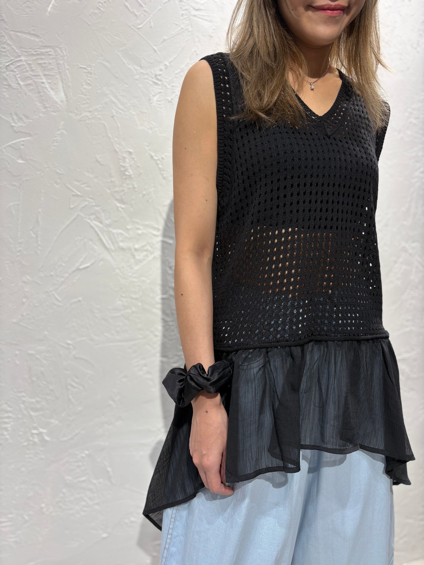 Emboridery Lace Vest Top