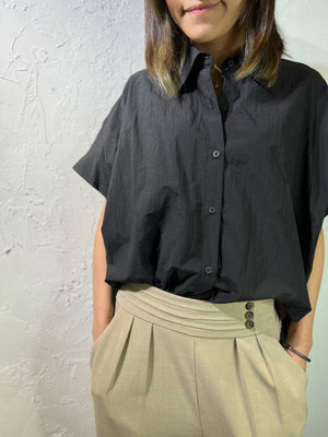 Ruffle Plain Color Shirt
